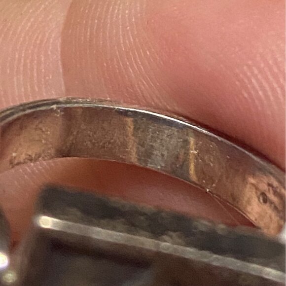 Ring Size 7.5 Lapis Lazuli Blue Sterling Silver 925 Women Semi-Precious Stone - Picture 7 of 10